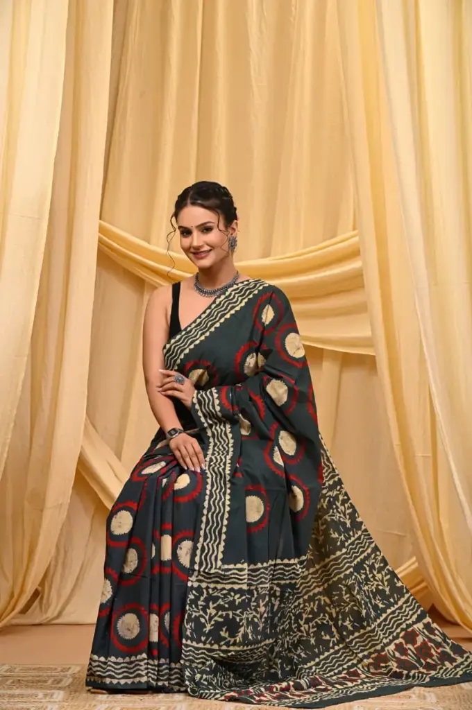 Mulmul cotton saree 