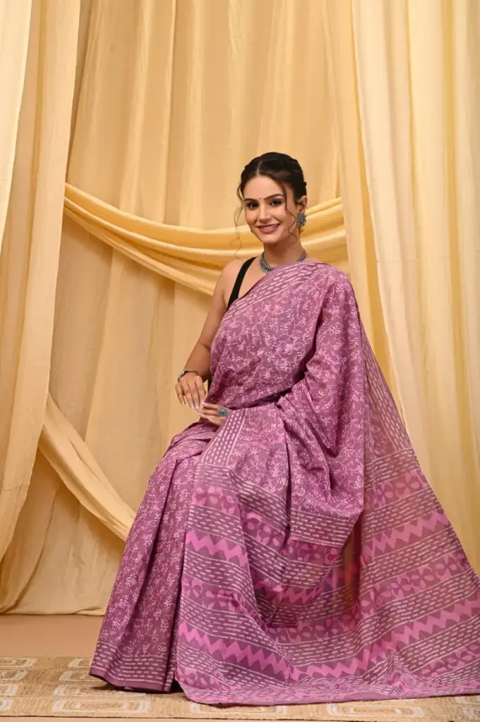 Mulmul cotton saree 