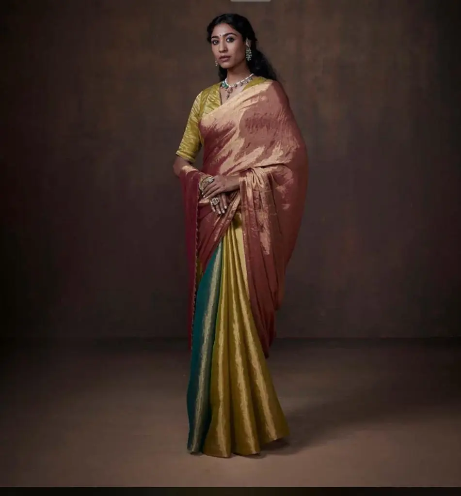 Chanderi tissue silk saree