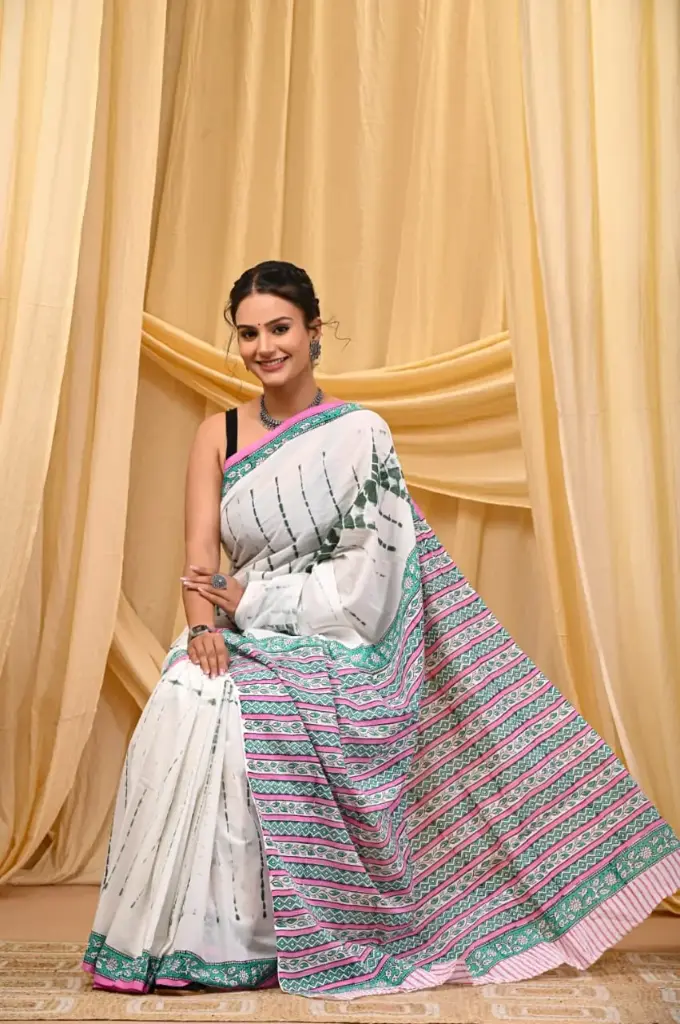 Mulmul cotton saree 