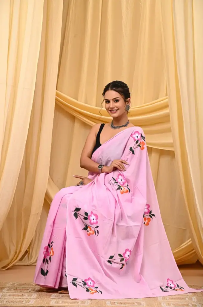 Mulmul cotton saree 