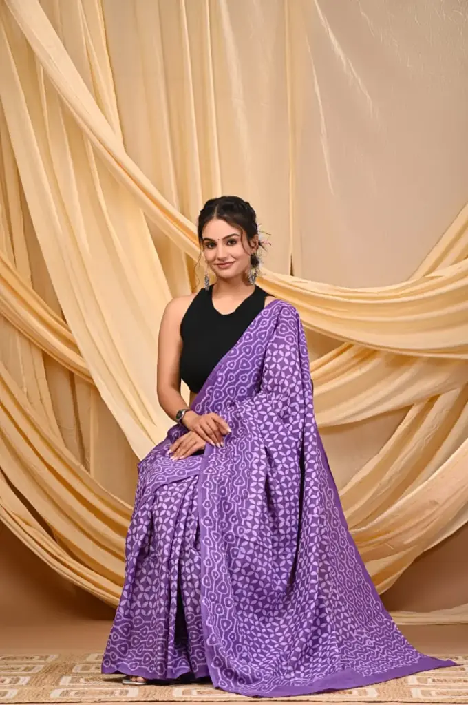 Mulmul cotton saree 