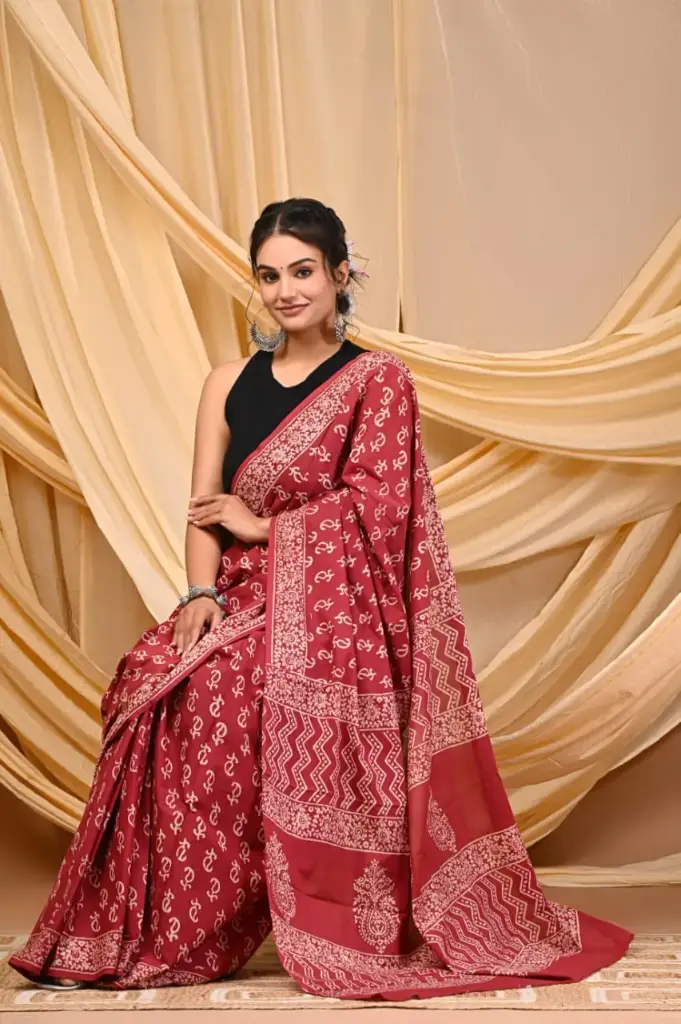 Mulmul cotton saree 