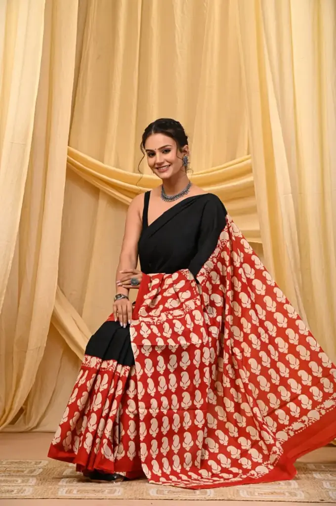 Mulmul cotton saree 