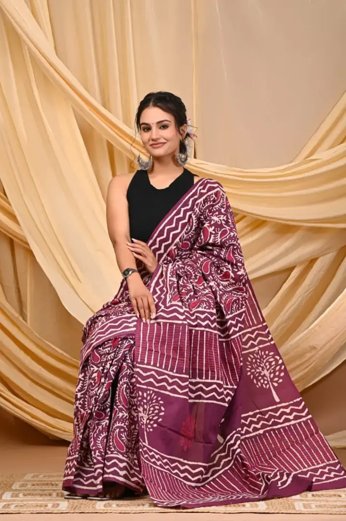 Mulmul cotton saree 