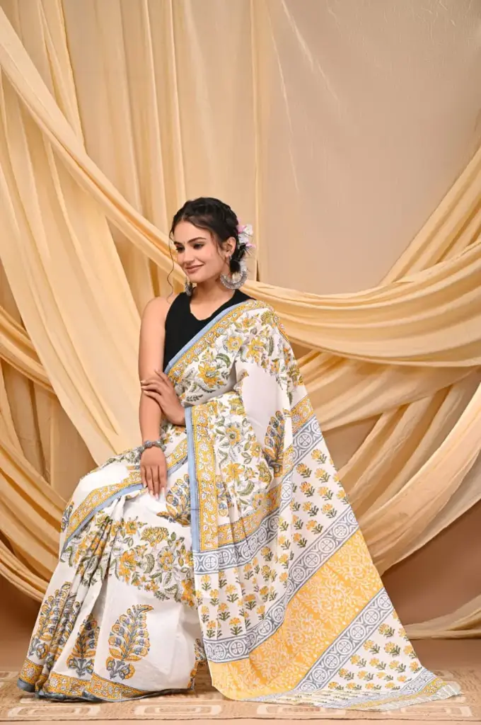 Mulmul cotton saree 