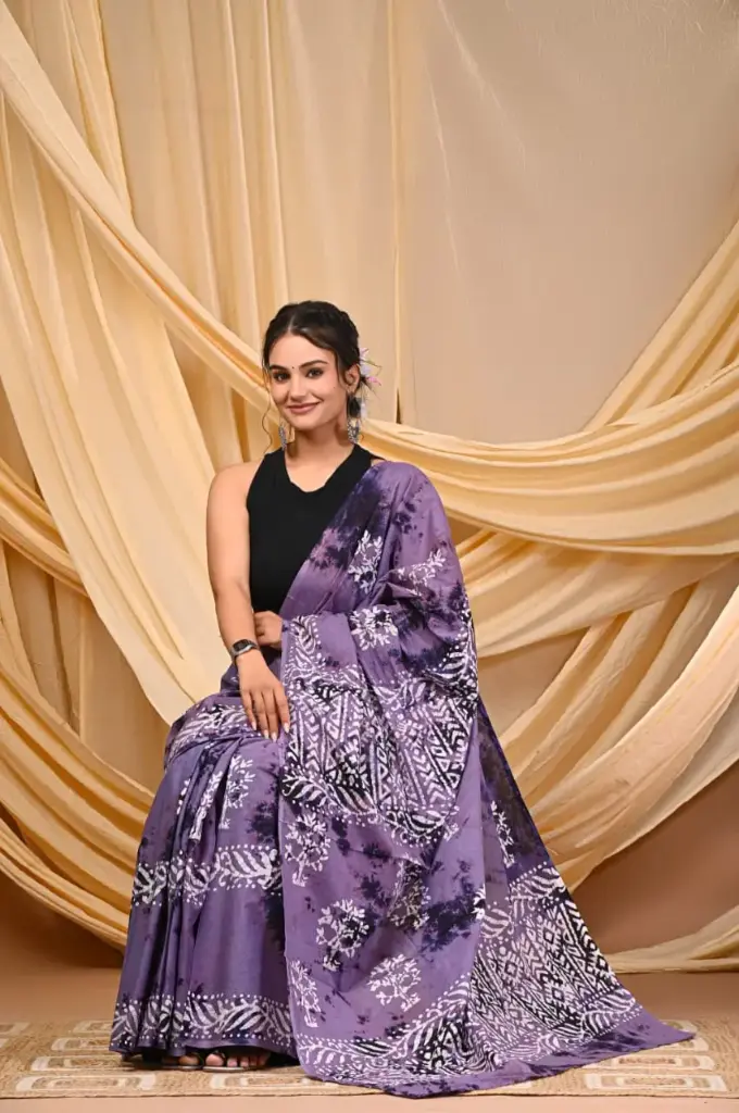 Mulmul cotton saree 