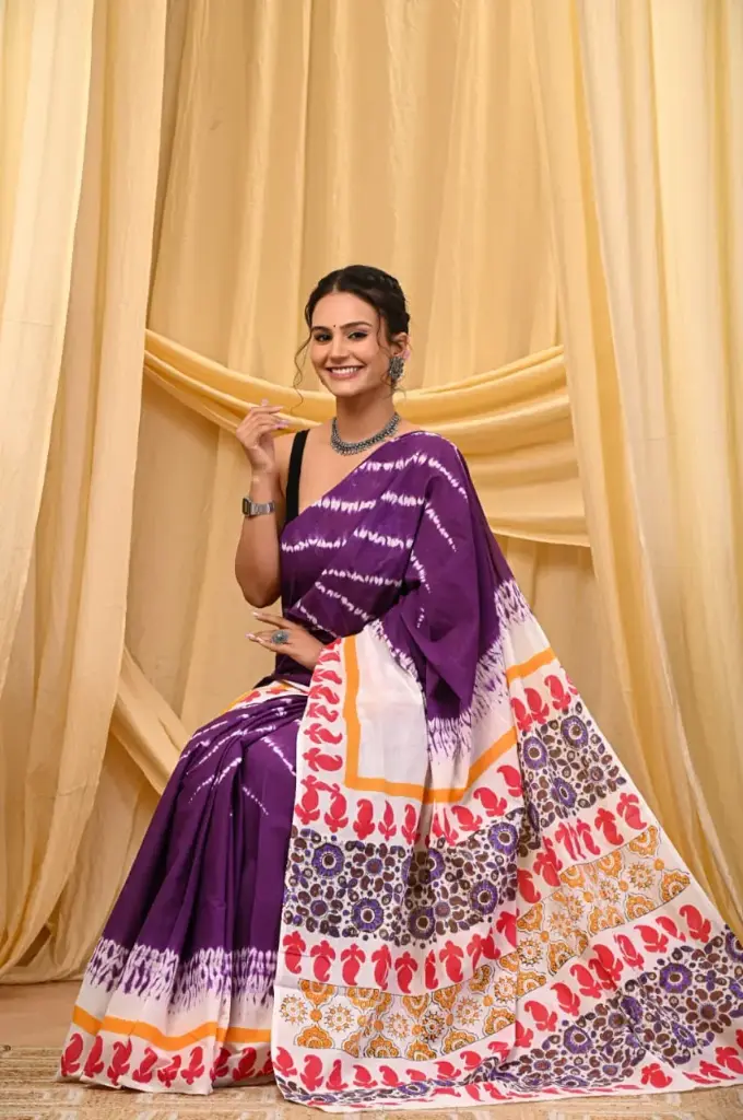 Mulmul cotton saree 