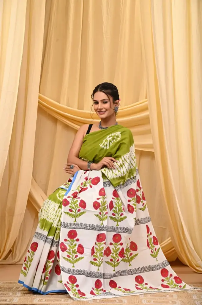 Mulmul cotton saree 