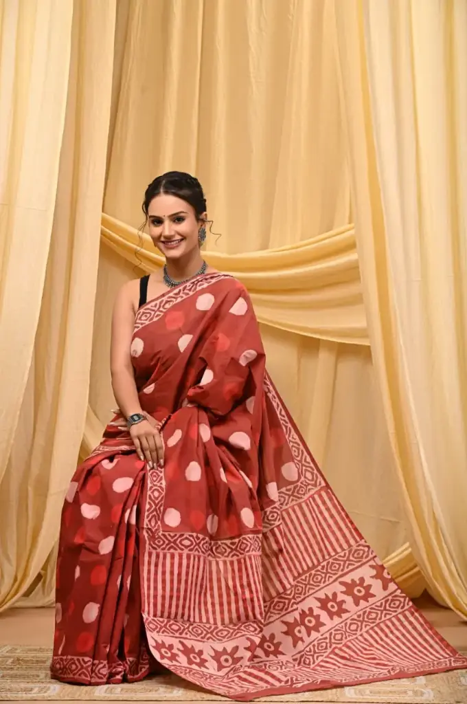 Mulmul cotton saree 