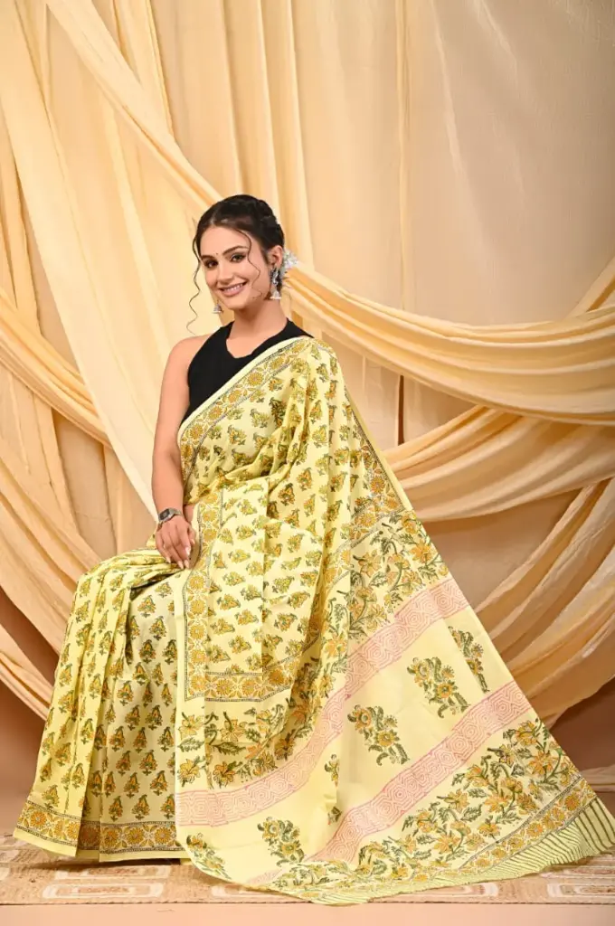 Mulmul cotton saree 