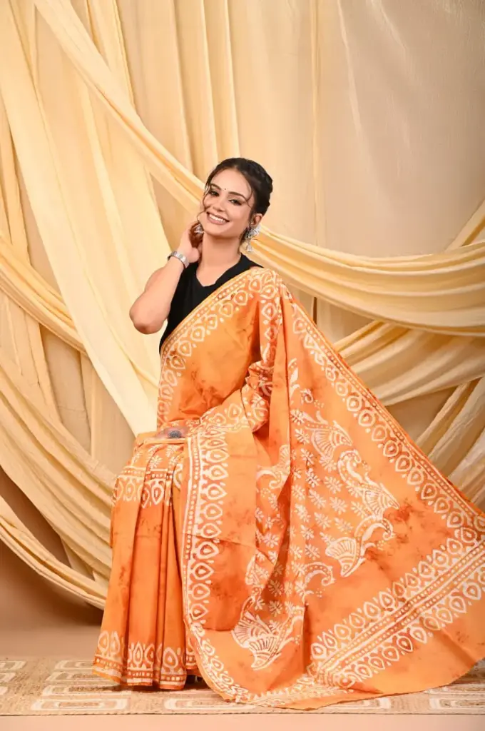 Mulmul cotton saree 