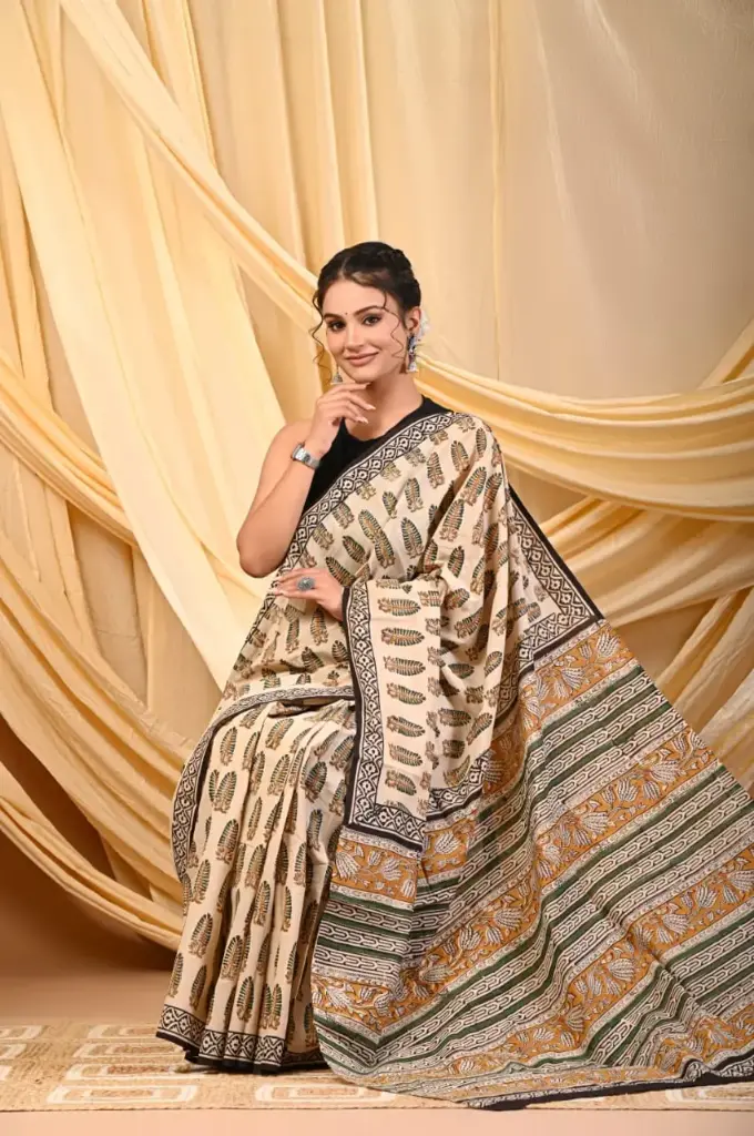 Mulmul cotton saree 