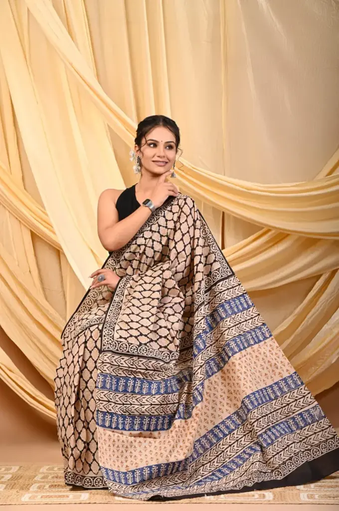 Mulmul cotton saree 