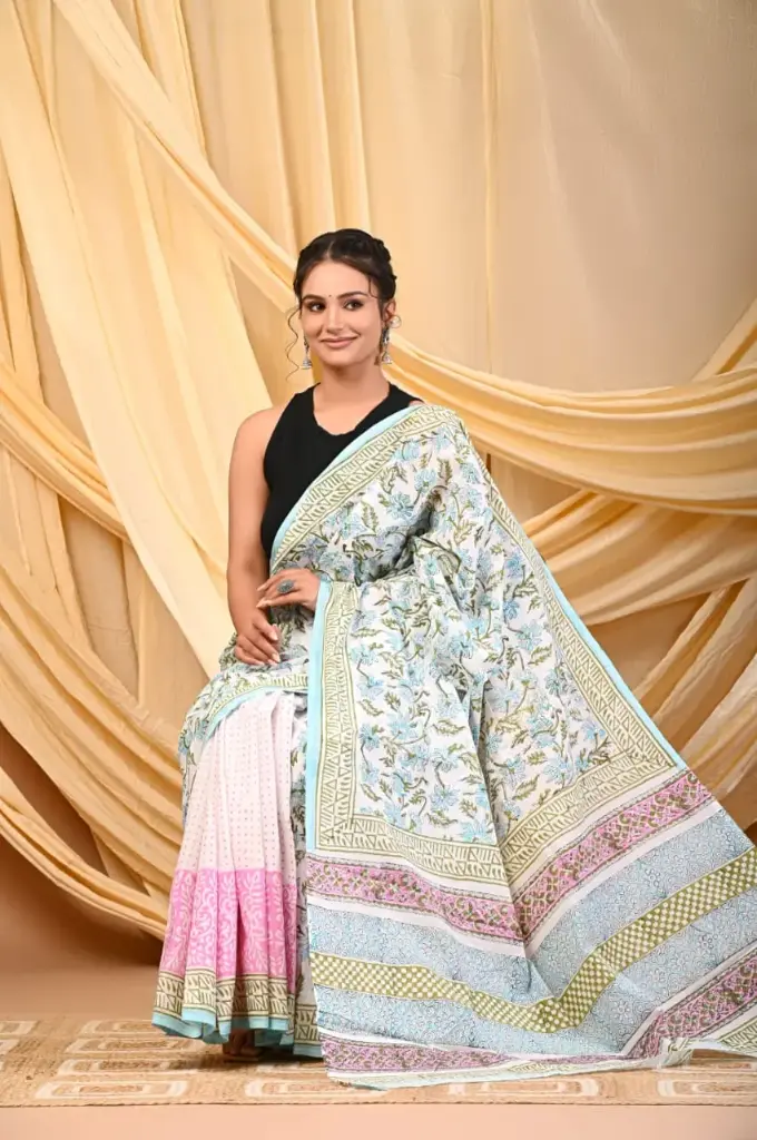 Mulmul cotton saree 