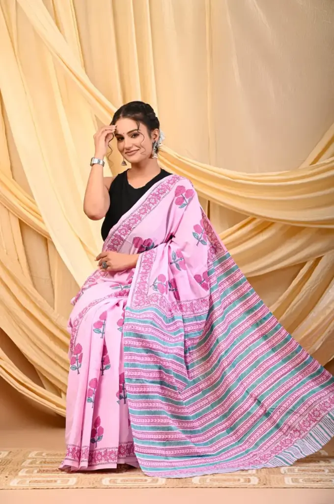 Mulmul cotton saree 