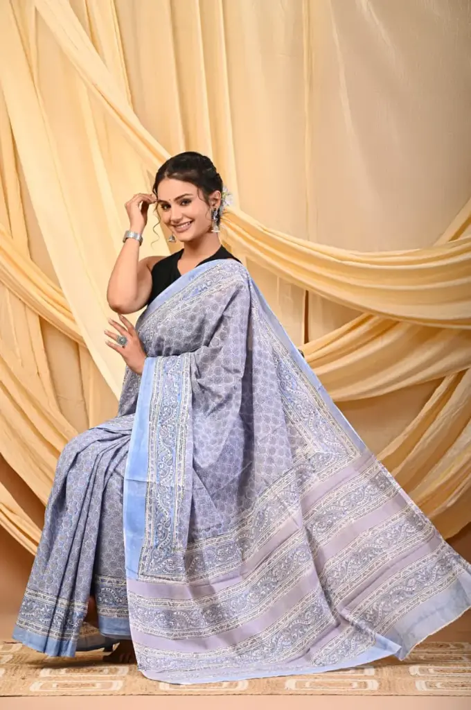 Mulmul cotton saree 