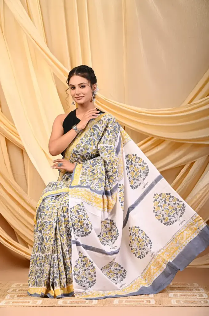 Mulmul cotton saree 