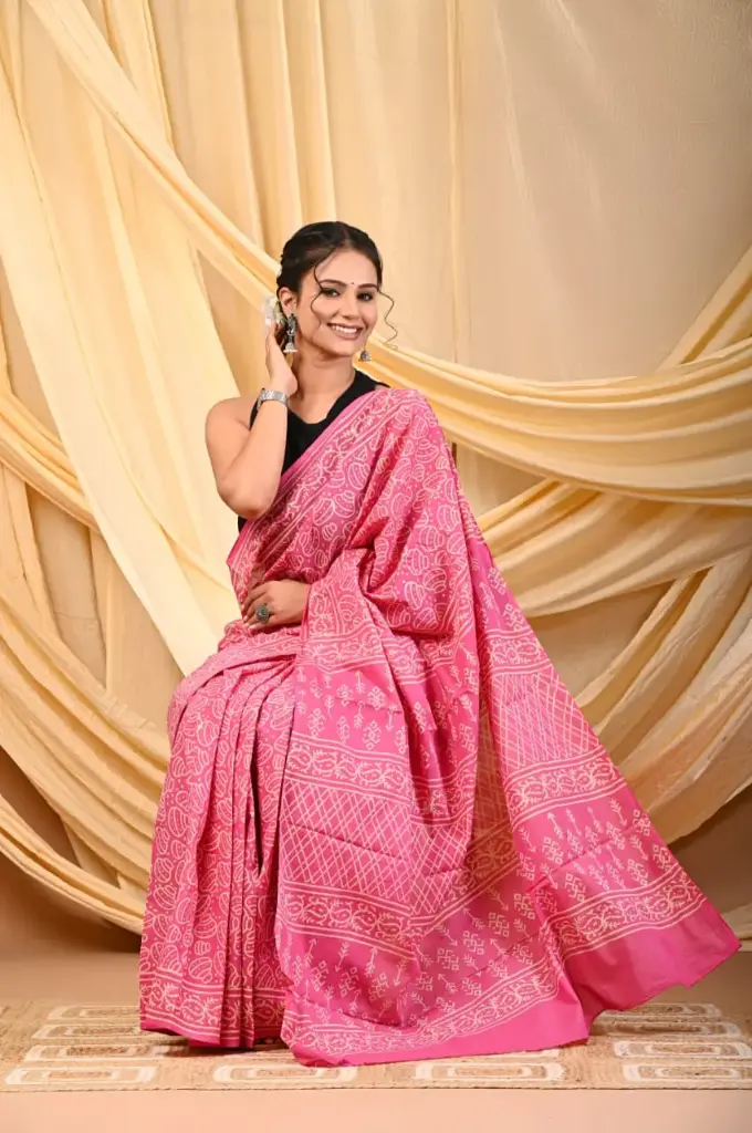 Mulmul cotton saree 