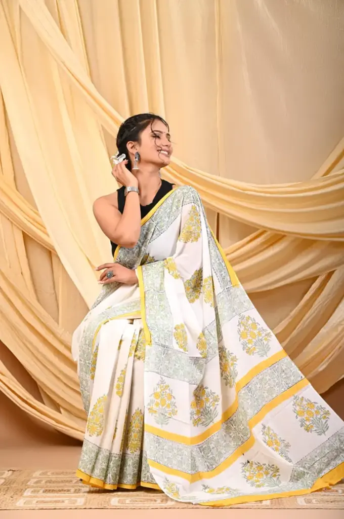 Mulmul cotton saree 