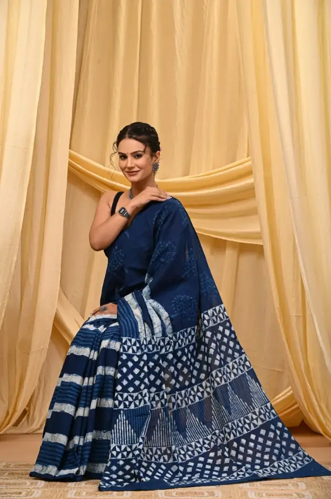 Mulmul cotton saree 