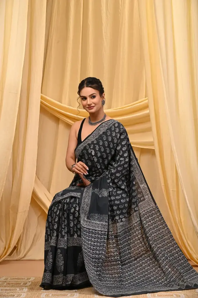 Mulmul cotton saree 