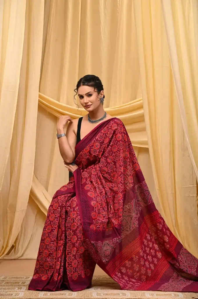 Mulmul cotton saree 