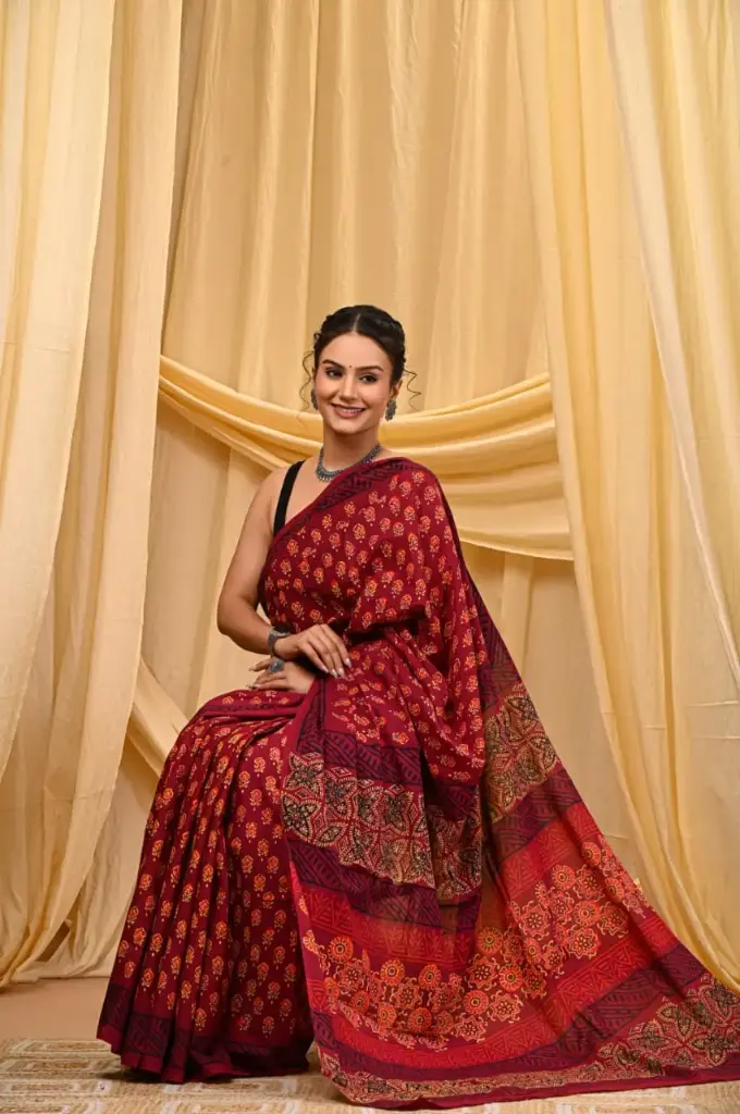 Mulmul cotton saree 