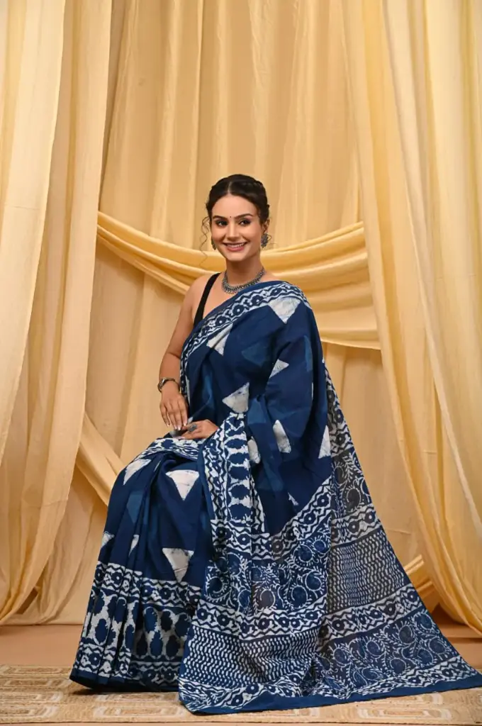 Mulmul cotton saree 