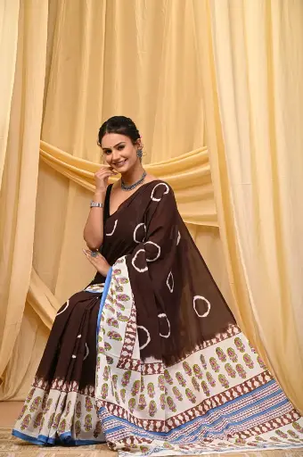 Mulmul cotton saree 