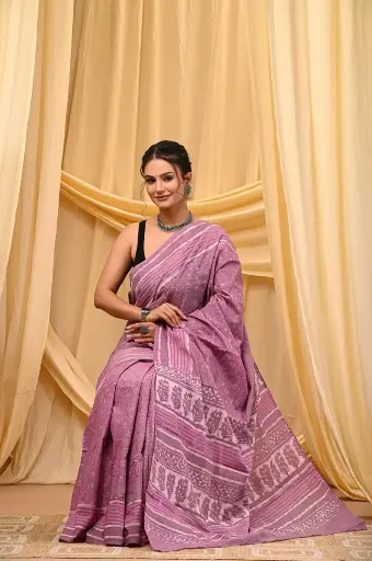 Mulmul cotton saree 