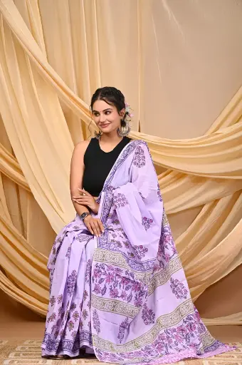 Mulmul cotton saree 