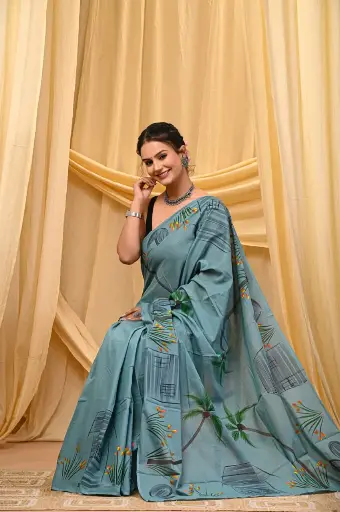 Mulmul cotton saree 