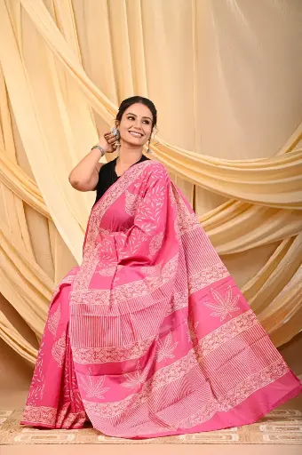 Mulmul cotton saree 