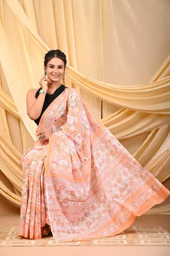 Mulmul cotton saree 