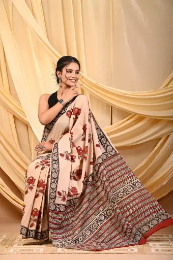 Mulmul cotton saree 