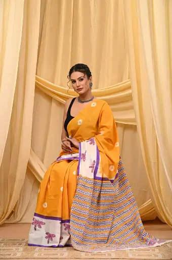 Mulmul cotton saree 