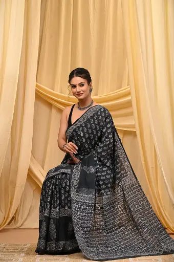 Mulmul cotton saree 