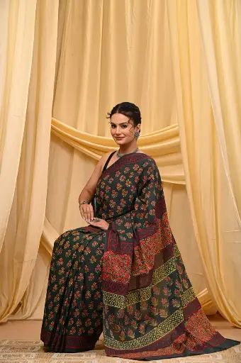 Mulmul cotton saree 