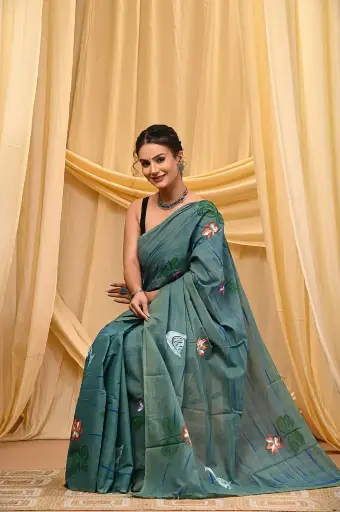 Mulmul cotton saree 